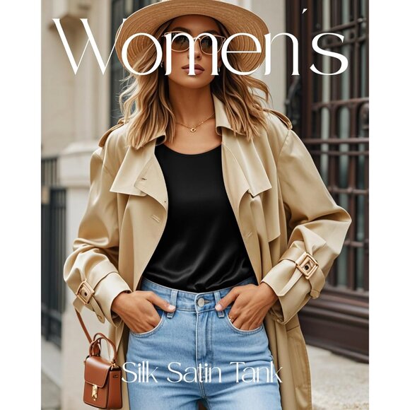 Breathable 3 Pack Women's Silk Satin Camisoles - Casual & Formal Wear Essentials - Picture 4 of 6